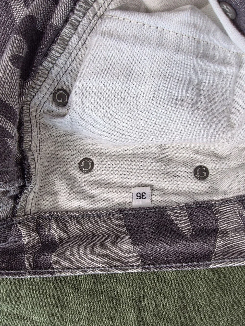 Gustin #595 Camo Selvedge Denim Jeans Slim 35 (Fits 32/33) USA